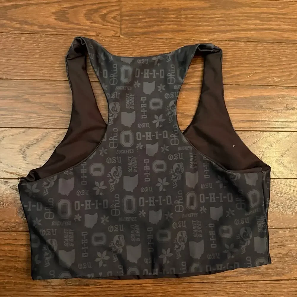Ohio State Buckeyes Reversible Sports Bra Crop Top Size Large